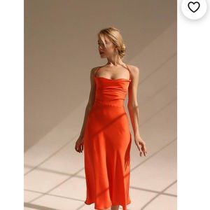 Orange Slip dress